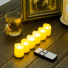 Load image into Gallery viewer, Set of 6 White Flickering Candles