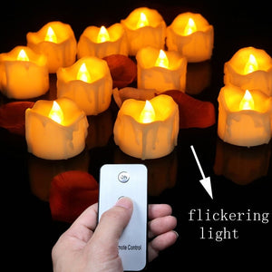 Pack of 6 Remote Led Tealights Candles