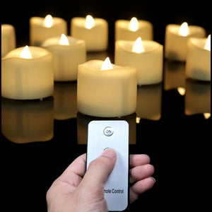 Pack of 6 Remote Led Tealights Candles