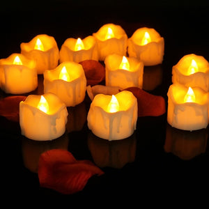 6 or 12 Flickering Flameless Candles